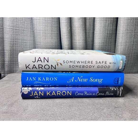 Jan Karon HC Books Come Rain Shine New Song Somewhere Safe Somebody Good Lot - Picture 16 of 16